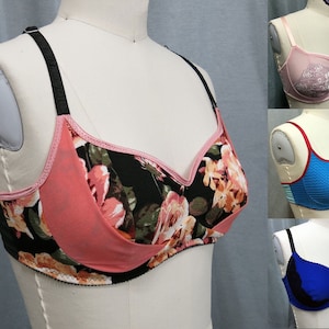 Iris Bralette PDF sewing pattern: soft bra for stretch knits