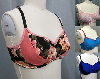 Iris Bralette PDF sewing pattern: soft bra for stretch knits