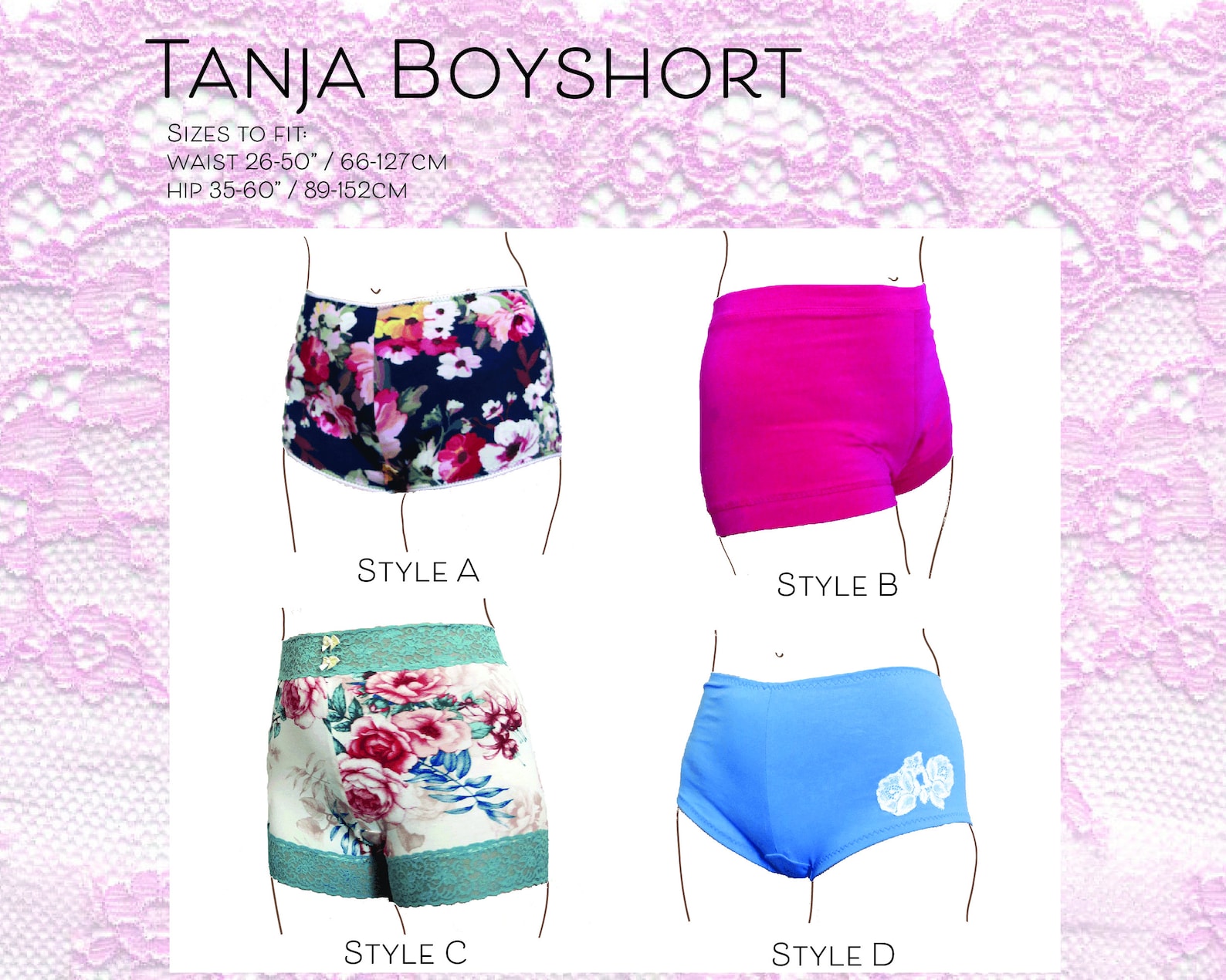 Tanja Boyshort PDF Sewing Pattern Midrise Underwear for Etsy UK