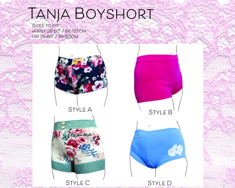 Tanja Boyshort PDF Sewing Pattern Midrise Underwear for Etsy UK