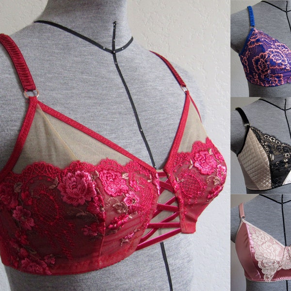 Annika Wireless Bra PDF sewing pattern: wire-free bra for low-stretch fabrics