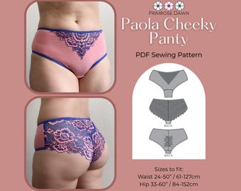 Paola Cheeky Panty PDF sewing pattern: mid-rise women's underwear for stretch knits