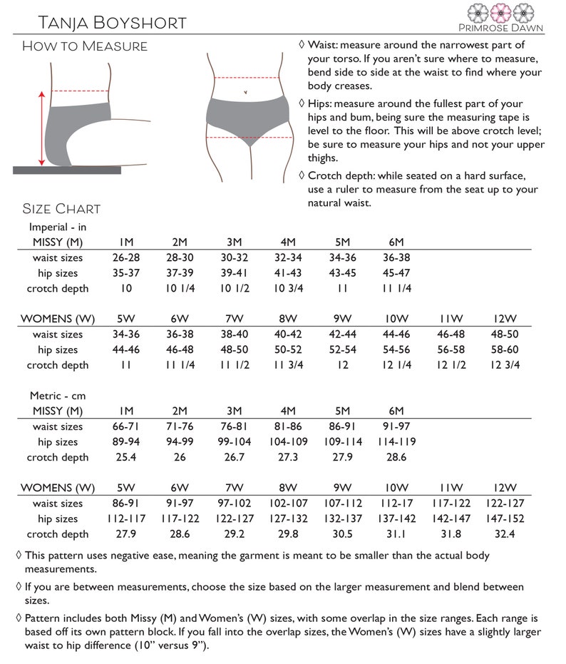 Tanja Boyshort PDF sewing pattern: mid-rise underwear for | Etsy