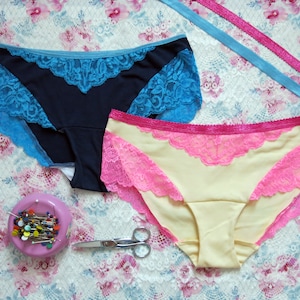 Dahlia Hipster panty PDF Sewing Pattern: low-rise women&#39;s underwear for stretch knits