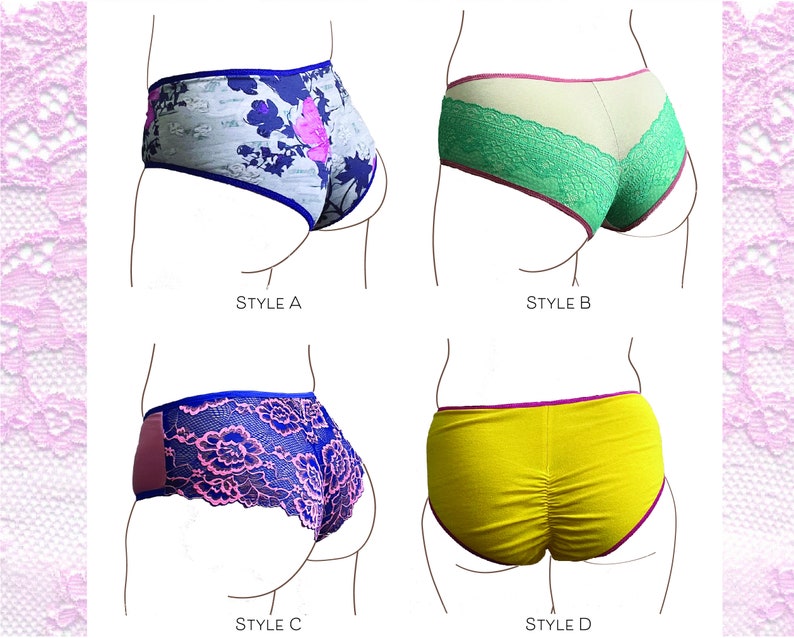 Paola Cheeky Panty PDF Sewing Pattern Midrise Women's Underwear for