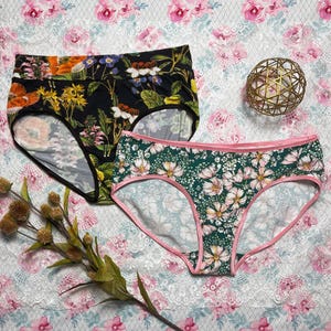 Orla Briefs PDF sewing pattern: medium coverage underwear with fabric waistband for stretch knits