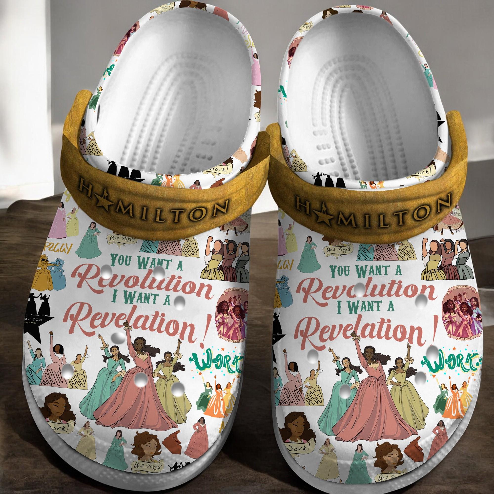 Discover Hamilton Musical Clogs for Kids and Adults, Shoe Gift for Her