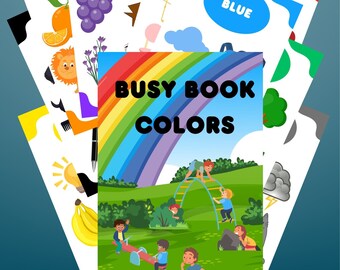 Busy Book Colors for Kids 11 pages