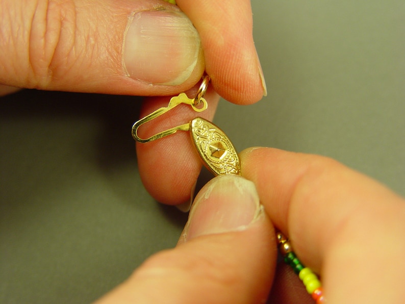 Bead Embroidered Polymer Clay Celtic Greenman Necklace with Green Branch and Glass Leaf Fringe Handcrafted