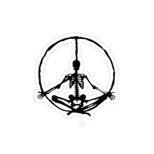 Adesivo fustellato Peace Premium in vinile trasparente per interni/esterni da 6" per auto, camion, laptop, frigoriferi, bagagli e altro ancora