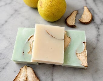 Pear melon goat milk soap