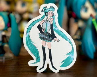 Pegatina de vinilo de Hatsune Miku