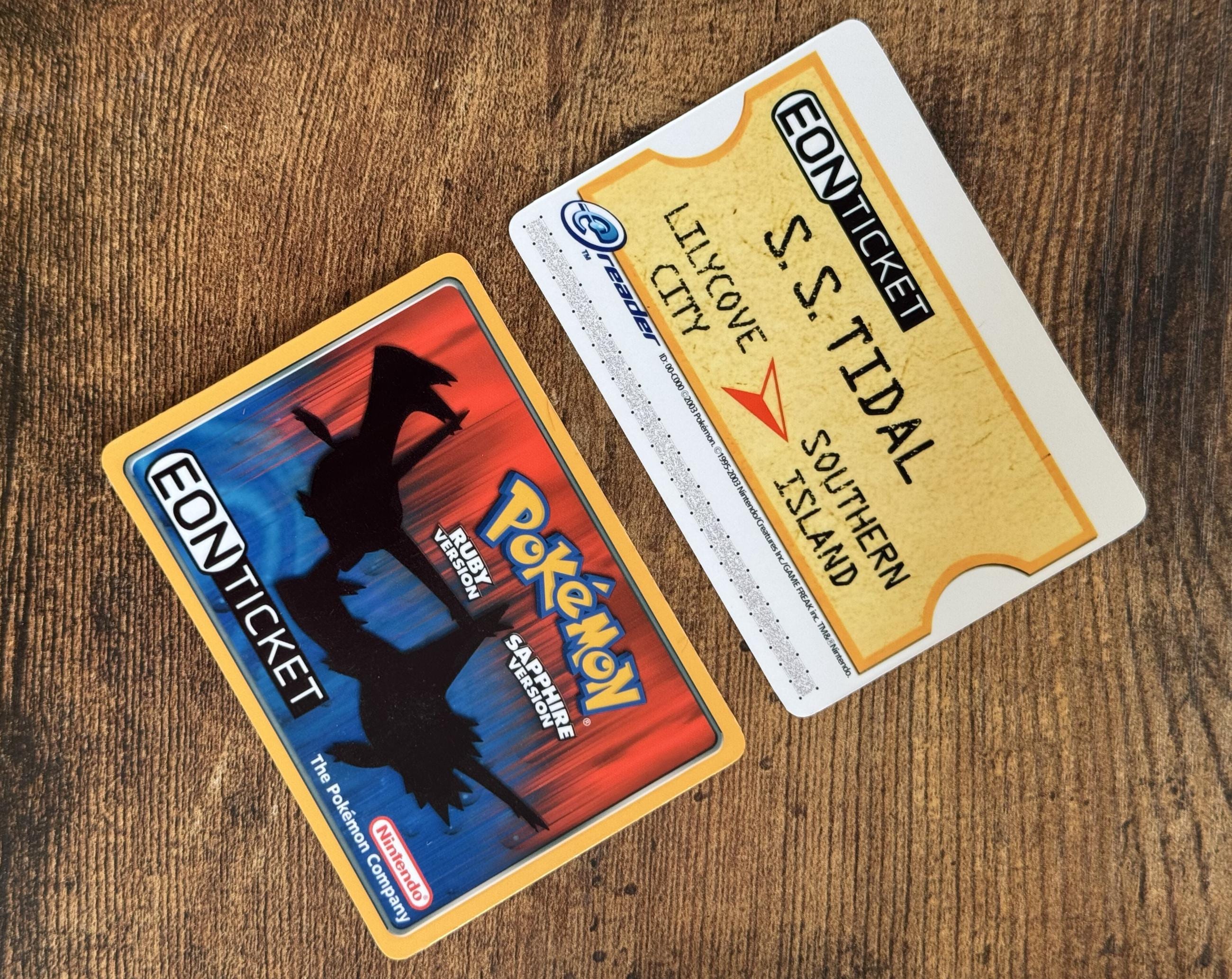 Eon Ticket - Pokemon Ruby & Sapphire E-reader Custom Card - Etsy