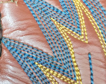 Vintage COWBOY BOOTS Brown LEATHER, cowgirl, 8 row boot stitch, western wedding, two step dancing, hillbilly hollywood