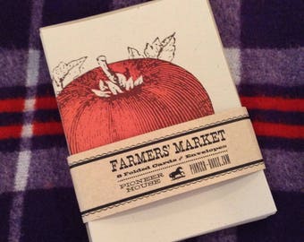 Red TOMATO Greeting Cards Farmers Market Letterpress Card Pack of 8 gardening farming