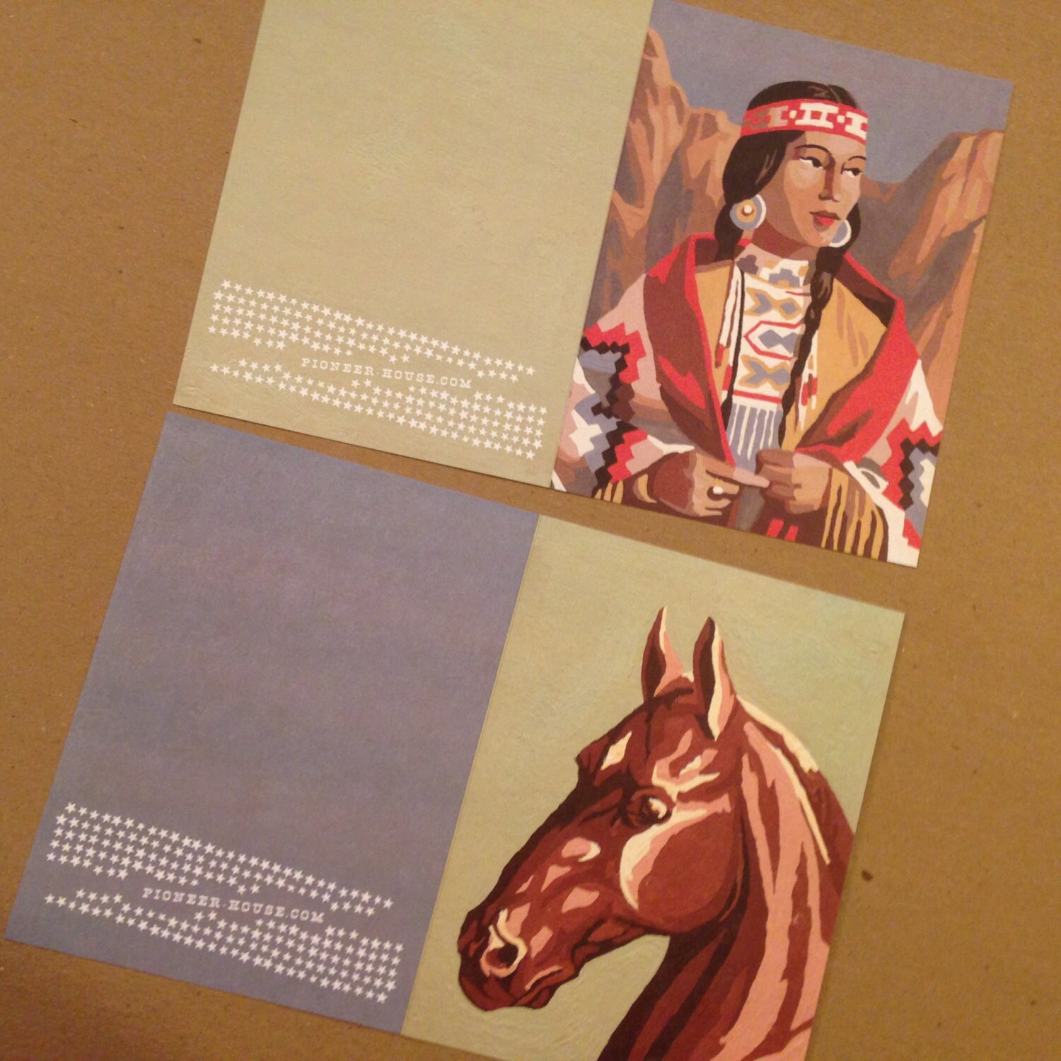 8 NATIVE AMERICAN Greeting Card Pack Vintage Indian Chief Etsy