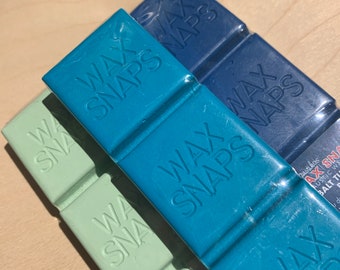 ENCAUSTIC Wax Snaps Green Blue BEESWAX PAINT 3 pack - Enkaustikos brand beeswax paint supplies to melt for wax painting, mixed media