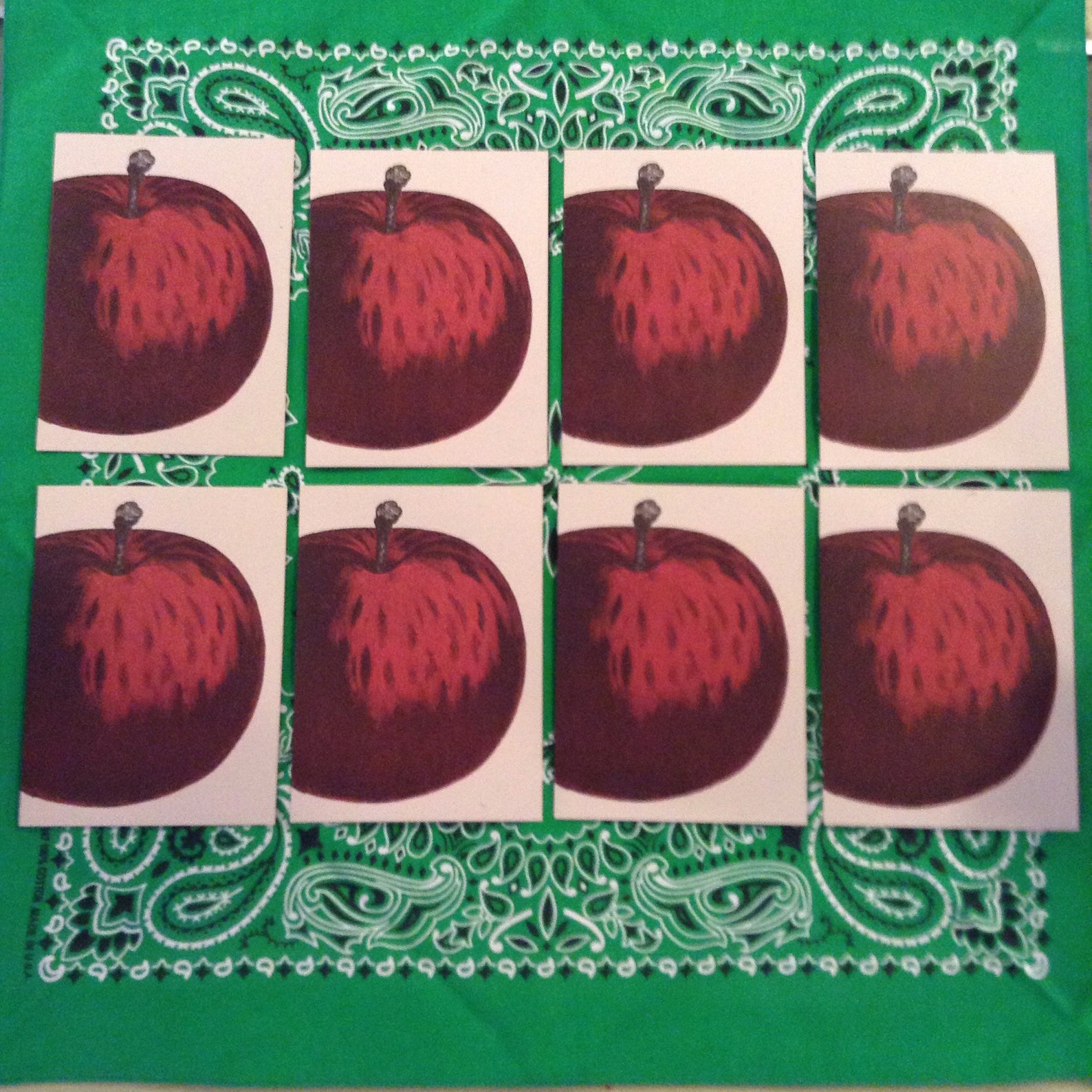 APPLE GREETING CARDS Farmers Market Letterpress Cards Apple Etsy