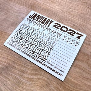 SMOKING DOG CALENDAR 2027 Hand Printed Letterpress, small woodcut, canine lovers gift, pet people, funny dogs, secret santa stocking stuffer bild 9