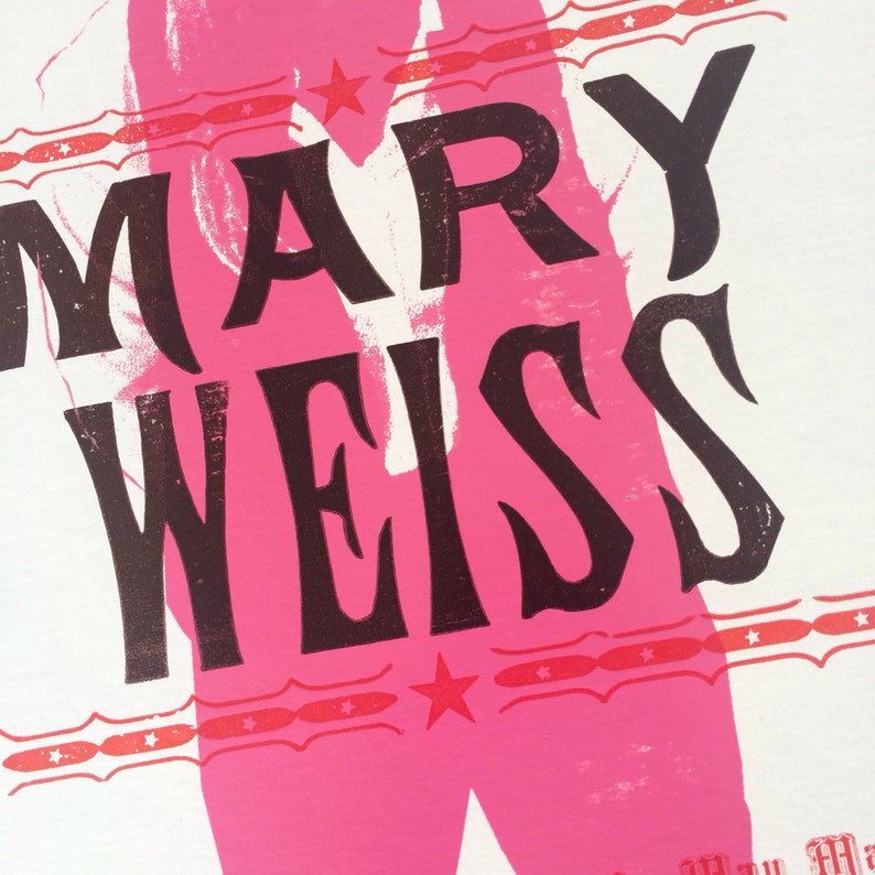 MARY WEISS Ponderosa Stomp No. 7 2008 POSTER, hand printed letterpress print, House of Blues, New Orleans, Louisiana, Shangri-Las, music image 4