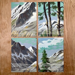On Top of OLE SMOKY MOUNTAIN 8 Greeting Cards Christmas cards mountains with snow pine tree note cards paint by numbers holiday card pack image 7