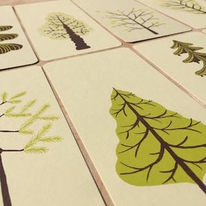 GREEN TREE CARDS Letterpress Prints Merry Christmas Tree Happy Holidays 8 different trees frame or mail Forest Hiking backpacking camping image 7