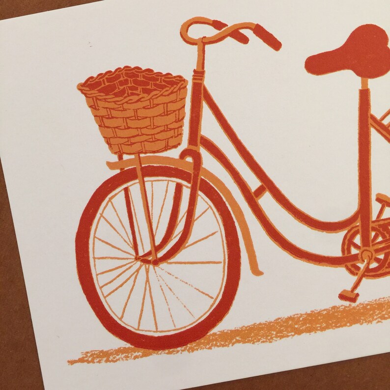 Girls Bike Card Fat Tire Bike Letterpress Print Vintage Decor Bicycle Art Decor Ladies Bicycle Print Bike Wall Art Bike Greeting Card Art Collectibles Prints Delage Com Br