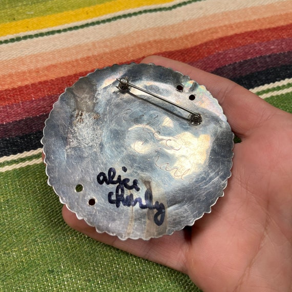 Large TURQUOISE CLUSTER Pin, vintage Native Ameri… - image 6