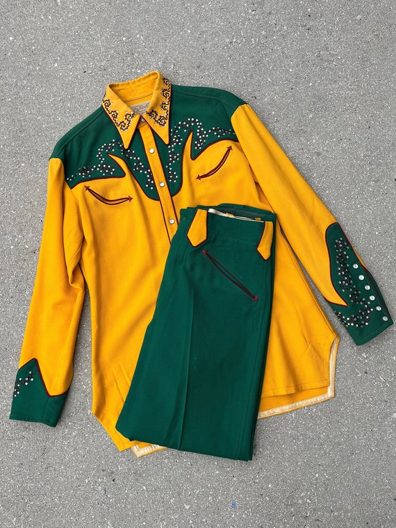 NUDIE SUIT with RHINESTONES Chainstitch wool gabardin… Gem