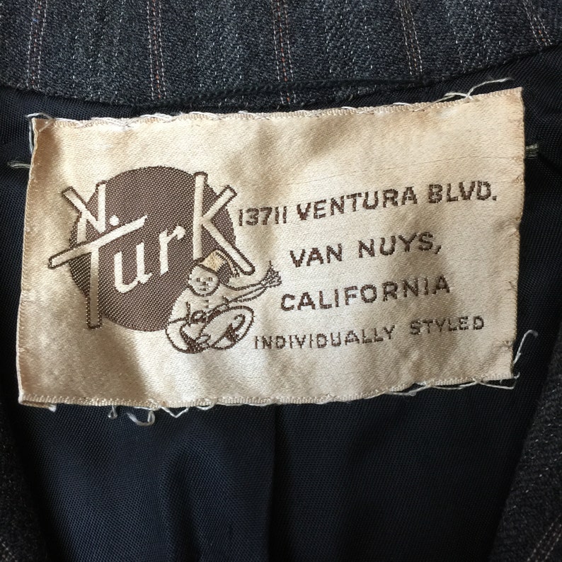 Vintage NATHAN TURK 1950s Gabardine Wool Suit Western Wear VLV | Etsy