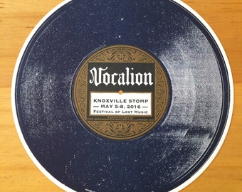 VINTAGE 78 RECORD poster VOCALION Circle print Knoxville Stomp Letterpress poster Vinyl collectors Lp Music room decor Music poster art