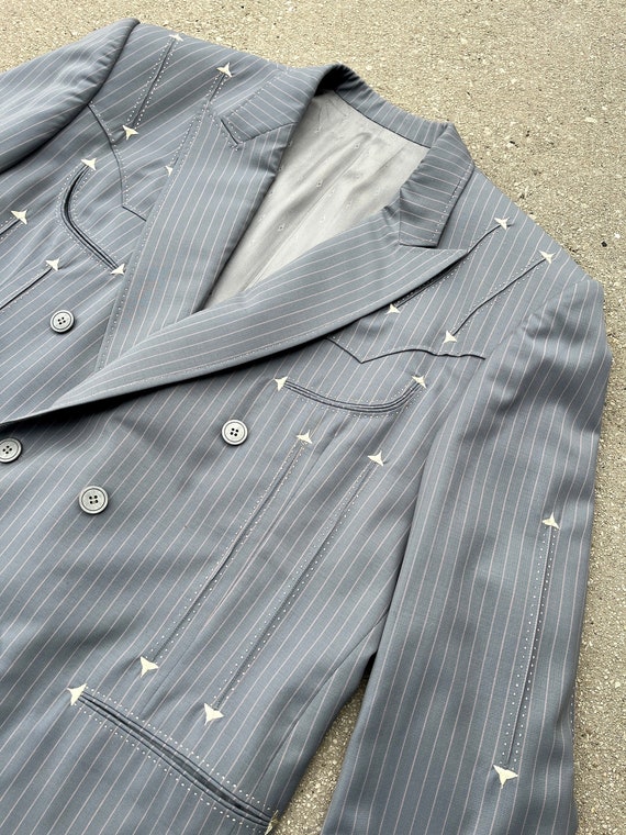 Fancy ARROW Sportcoat by JAIME Gray Striped blazer