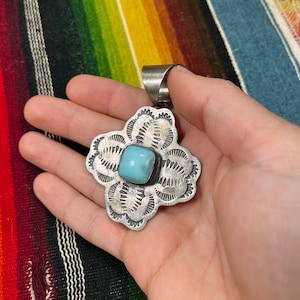 Vintage Navajo Stamped Cross Pendant - Etsy