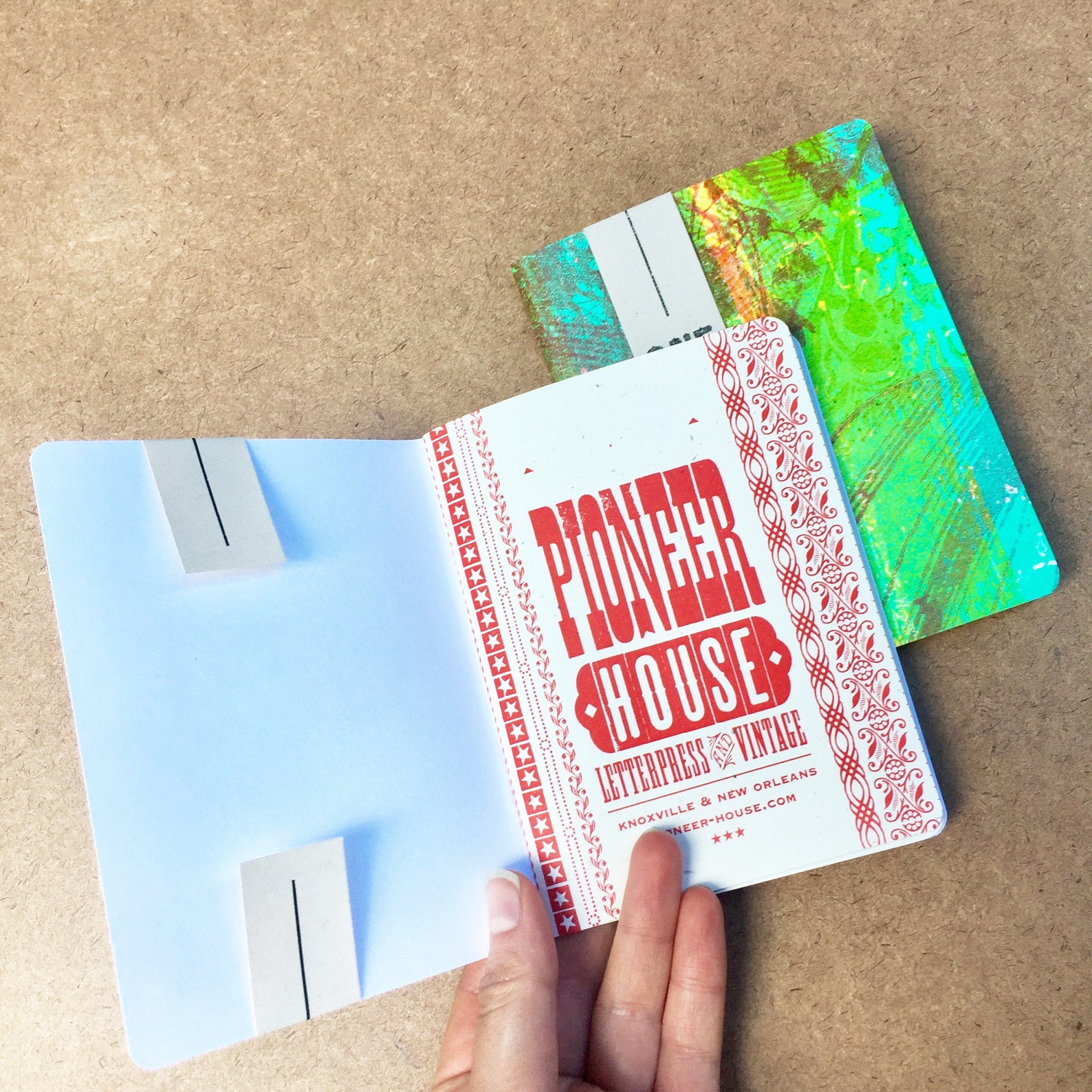 TWO MINI JOURNALS One of a Kind Letterpress Covers, Blank Notebooks ...