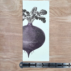 8 BEET GREETING CARDS Farmers Market hand printed Letterpress Card 10 size farmer's gift, garden, organic, root vegetables, food chef gifts image 9