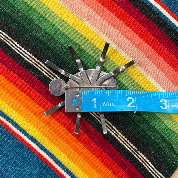 UNIQUE SPIDER PIN Spiny Oyster Sterling Silver Br… - image 7