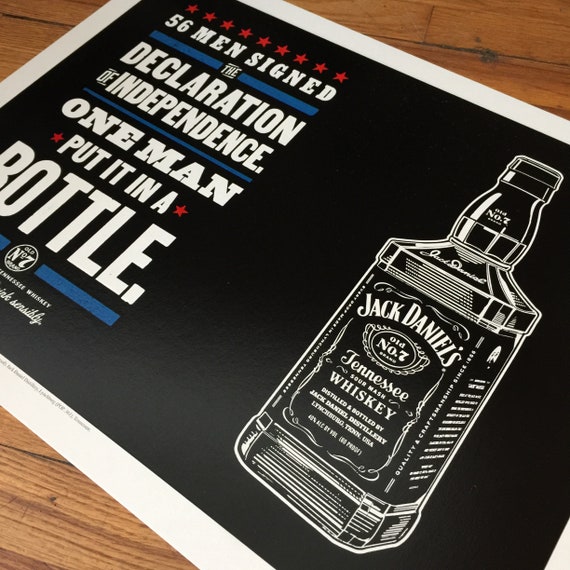 JACK DANIELS POSTER Declaration of Independence, Hand Printed