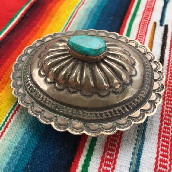 Impressive Vintage Native American Jewelry Navajo Turquoise Ray Adakai Sterling Silver Ring Impressive Vintage Native American Jewelry Navajo Turquoise Ray Adakai Sterling Silver Ring