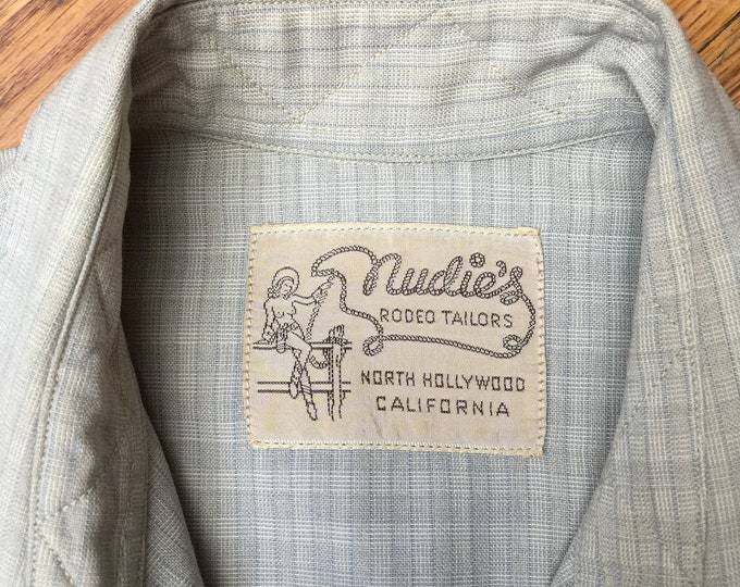 SALE NUDIE WESTERN Shirt Made for Art Miller, Vintage Western Wear