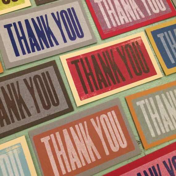 20 thank you notes tiny note cards letterpress wood type mini etsy tiny note cards