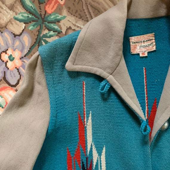 Unique CHIMAYO Blanket COAT, 1950s Ganscraft South