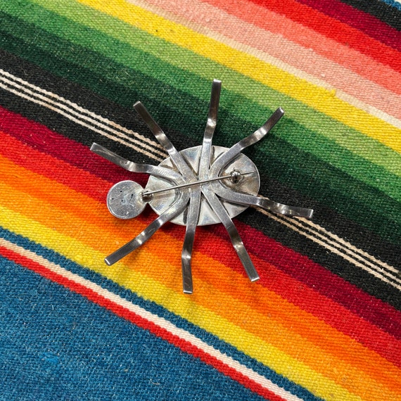 UNIQUE SPIDER PIN Spiny Oyster Sterling Silver Br… - image 4