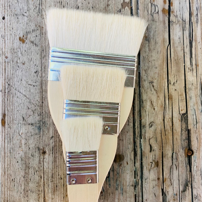 3 Sizes HAKE PAINT BRUSHES 1 2 3 Inches Wide Natural Etsy