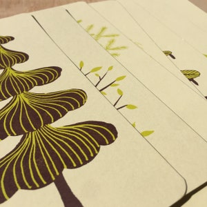 GREEN TREE CARDS Letterpress Prints Merry Christmas Tree Happy Holidays 8 different trees frame or mail Forest Hiking backpacking camping image 8