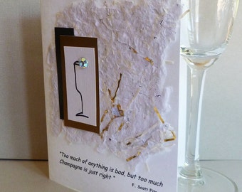 Wine Quote by F. Scott Fitzgerald  Greeting  Card