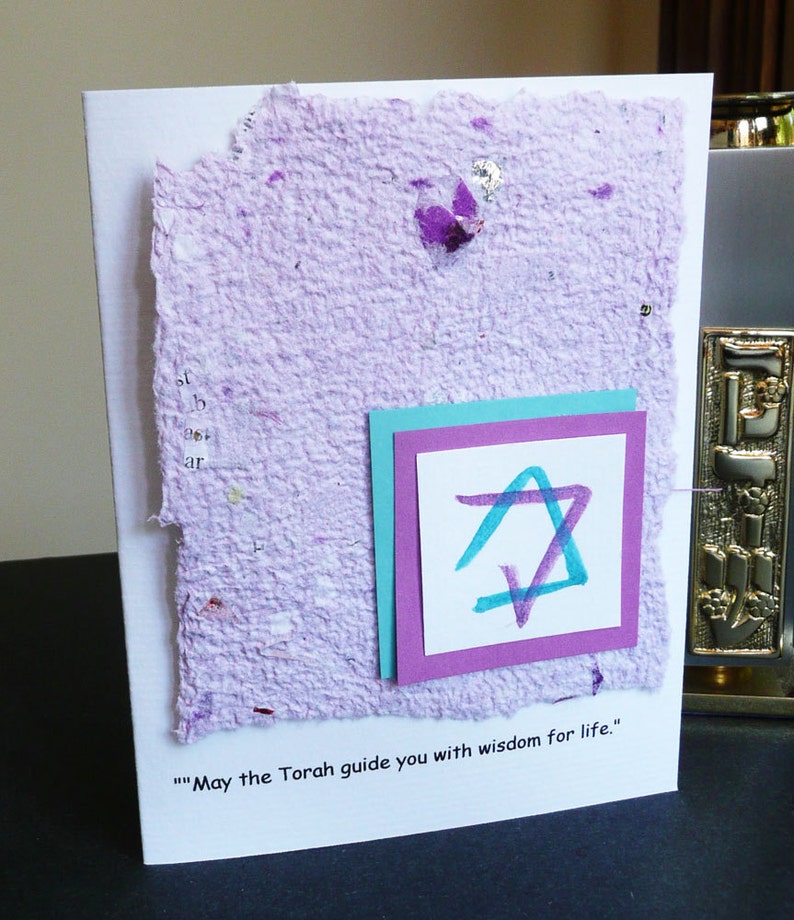 Personalized Handmade Bat Mitzvah Card or Invitation With - Etsy UK