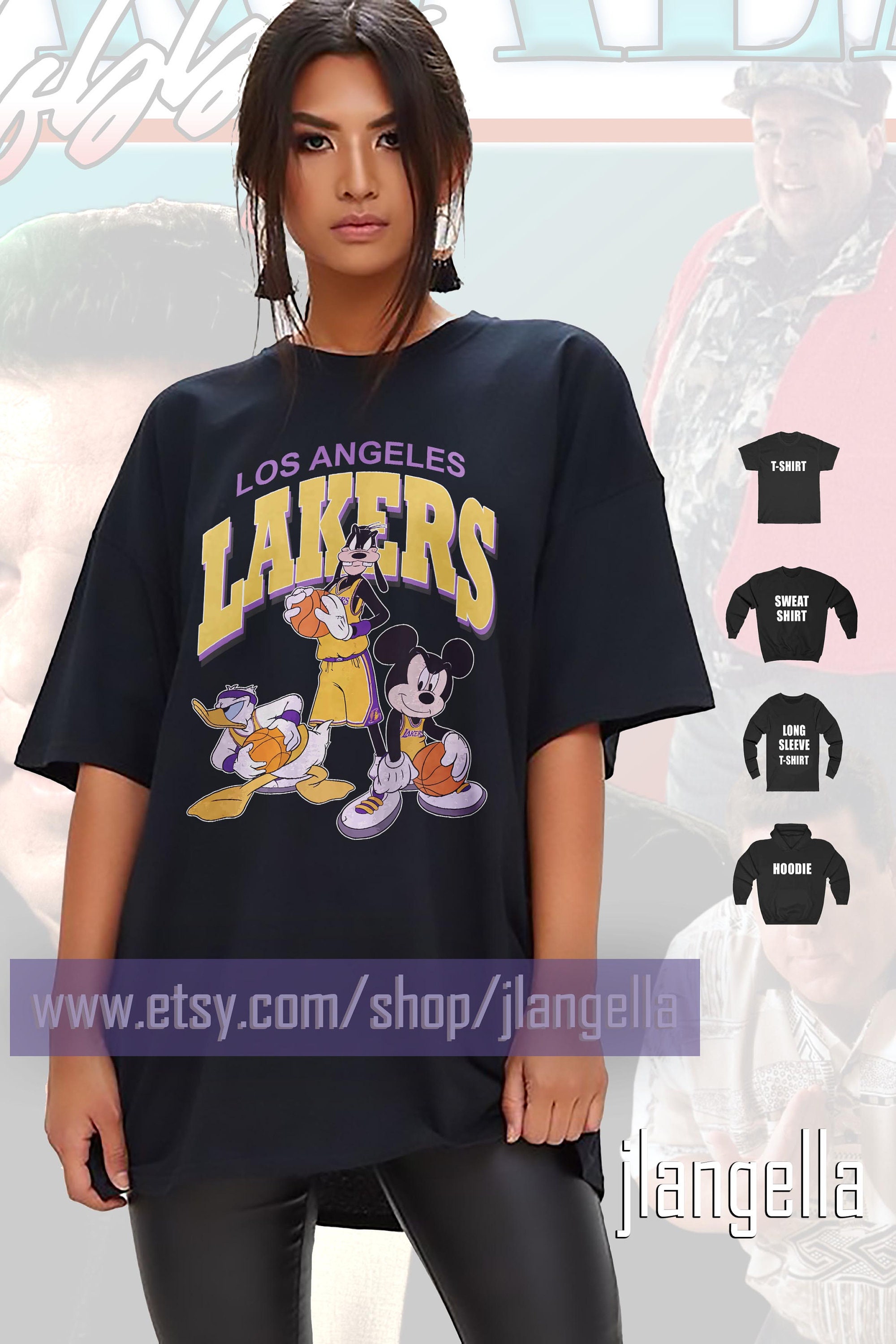 Junk Food Purple Los Angeles Lakers Disney Mickey Squad shirt - Kingteeshop