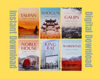 Collection de six livres de la saga asiatique de James Clavell en téléchargement numérique instantané de haute qualité