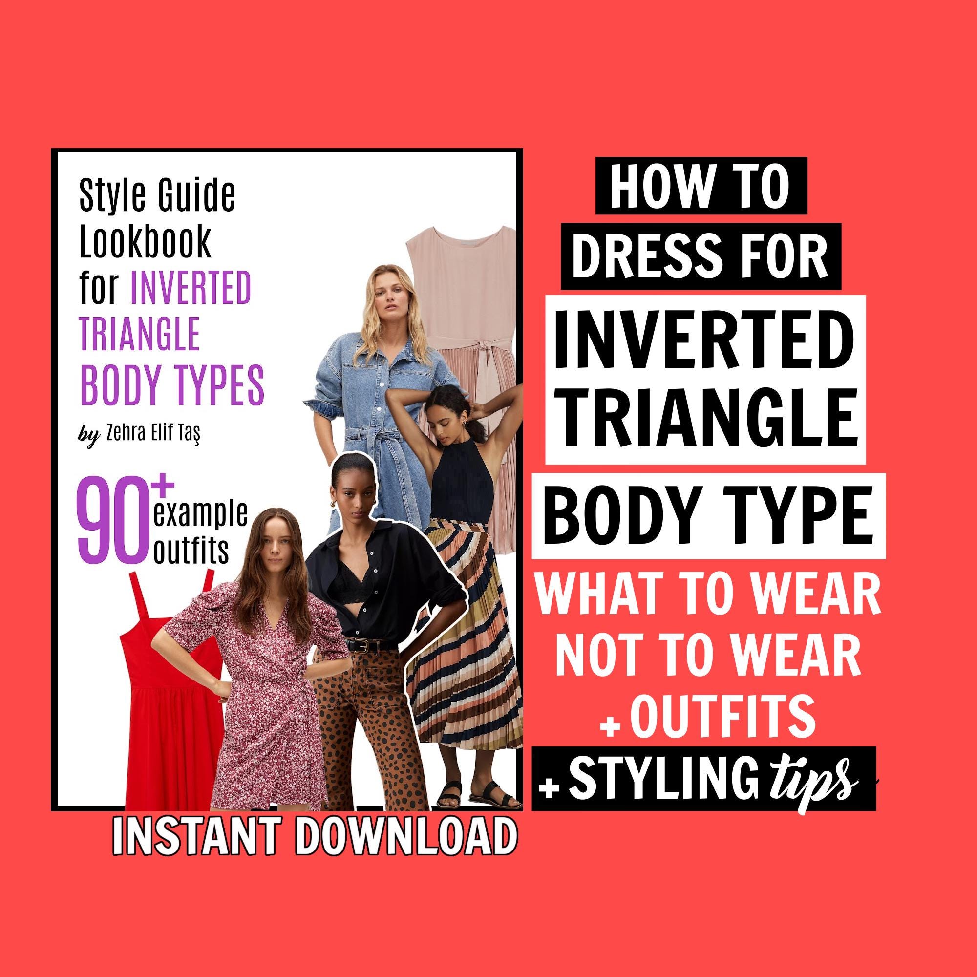 How to Dress for INVERTED TRIANGLE Body Type Analysis, Inverted Triangle Body Shape Analysis & Shopping Guide by Personal Stylist *Download*