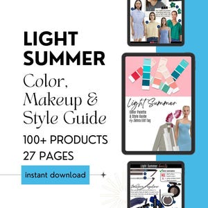 Light Summer Color Analysis, Style Guide, Makeup Palette (PDF Download)